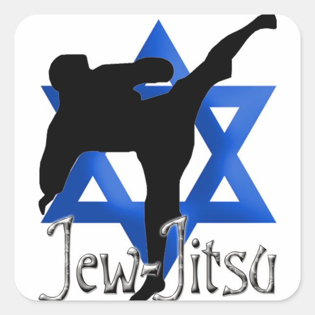 Sticker Carré Juif Jitsu (Devant)