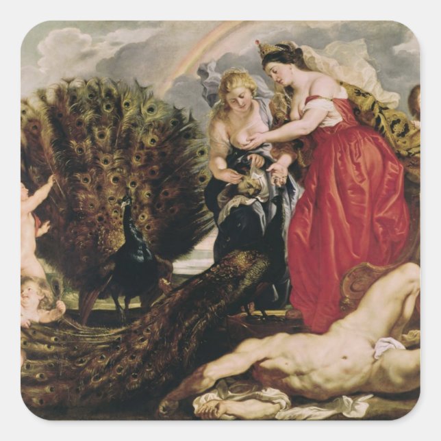 Sticker Carré Juno et Argus, 1611 (Devant)