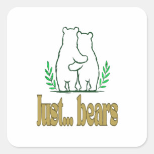 Sticker Carré juste des ours