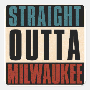 Sticker Carré Juste En Face De Milwaukee Wisconsin WI