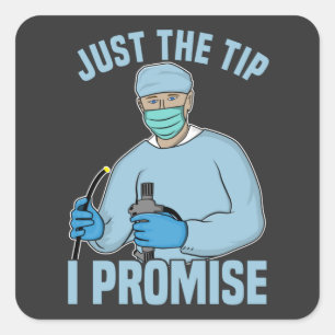 Sticker Carré Juste Le Conseil Que Je Promets - Endoscopie, Colo