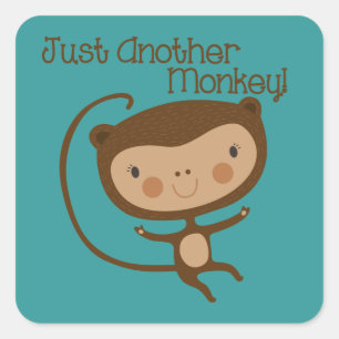 Sticker Carré Juste un autre singe