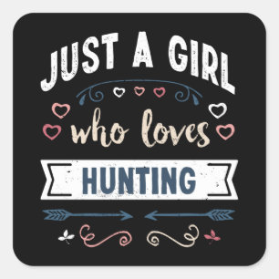 Sticker Carré Juste une fille qui aime Chasser des cadeaux amusa