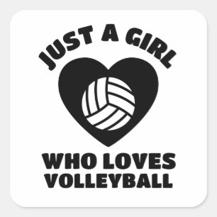 Sticker Carré Juste une fille qui aime le volley