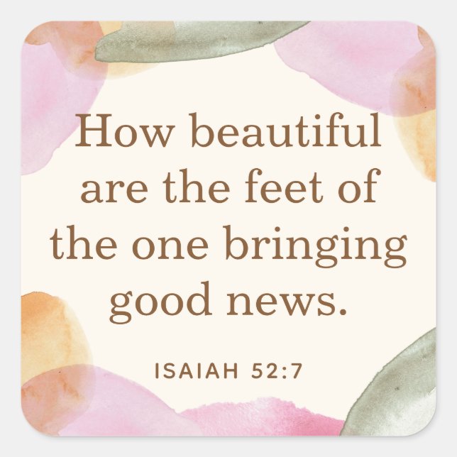 Sticker Carré JW Pioneer Don, Isaïe 52:7 | JW (Devant)