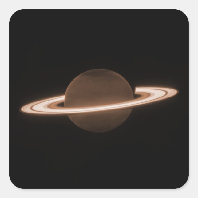 Sticker Carré JWST James Webb télescope spatial Saturn Infraroug (Devant)