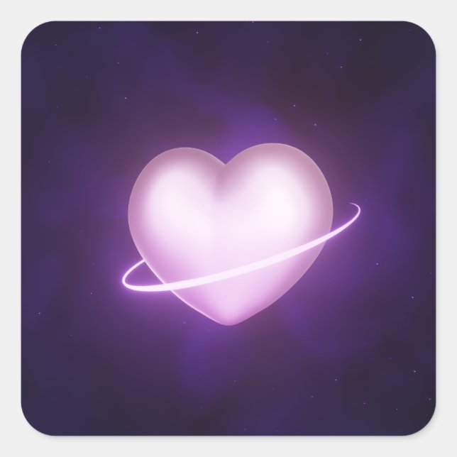 Sticker Carré K-Pop Galaxy Heart (Devant)