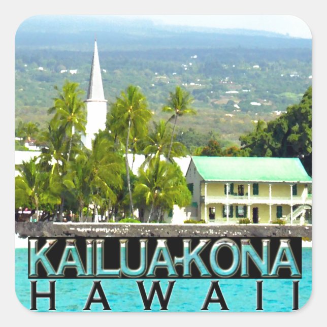 Sticker Carré Kailua-Kona (Devant)