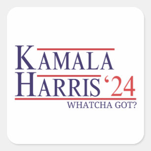 Sticker Carré Kamala Harris 2024 Ce qui a obtenu Madame la Prési