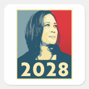 Sticker Carré Kamala Harris 2028 Hope