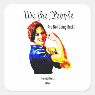 Sticker Carré Kamala Harris "Nous le peuple" - Ne pas revenir