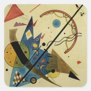 Sticker Carré Kandinsky Cercles Abstraits Formes