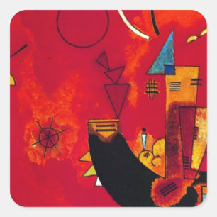 Sticker Carré Kandinsky Mit und Gegen
