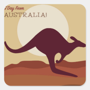 Sticker Carré Kangaroo externe