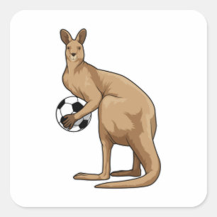 Sticker Carré Kangourou au Soccer Sports