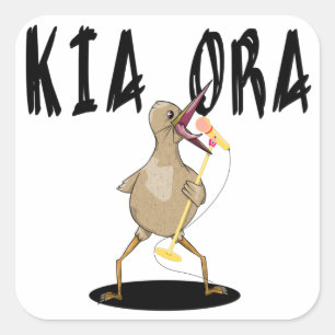 Sticker Carré Karaoké kiwi
