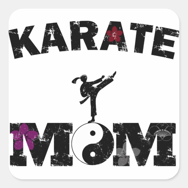 Sticker Carré Karate MOM (Devant)