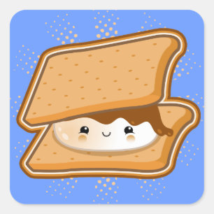 Sticker Carré Kawaii Smore