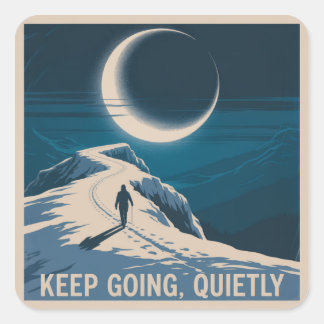 Sticker Carré Keep Going, Quietly