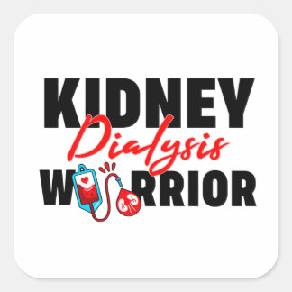 Sticker Carré Kidney Dialysis Warrior Kidney Recipient