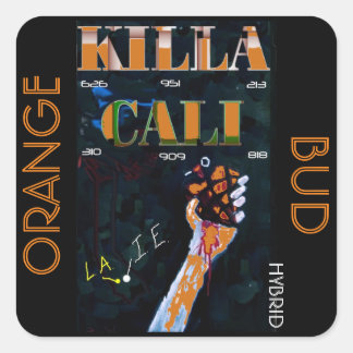 STICKER CARRÉ KILLA CALI ORANGE BUD