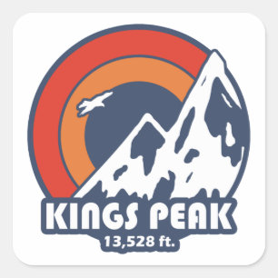 Sticker Carré Kings Peak Utah Sun Eagle