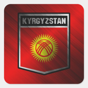Sticker Carré Kirghizistan