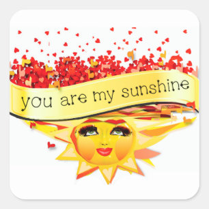 STICKER CARRÉ KISSES DE SOLEIL