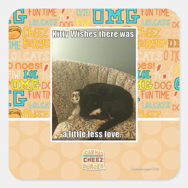 Sticker Carré Kitty Wings (Devant)