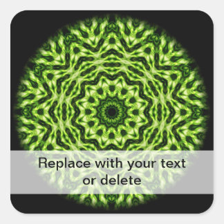 Sticker Carré Kiwi Kaleidoscope