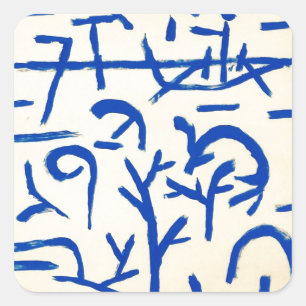 Sticker Carré Klee - Bateaux dans les inondations