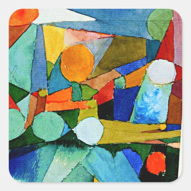 Sticker Carré Klee - Couleurs (Devant)