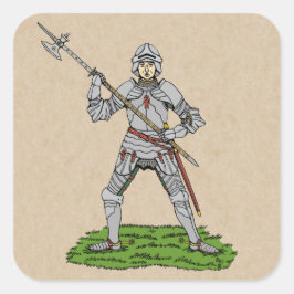 Sticker Carré Knight anglais du XVe siècle