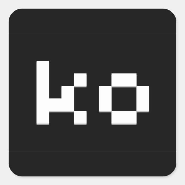 STICKER CARRÉ KO (Devant)