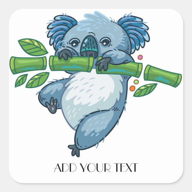 Sticker Carré Koala Cuties (Devant)