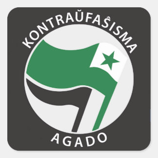Sticker Carré Kontraŭfaŝisma-agado Esperanto