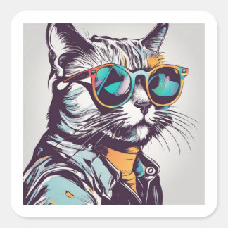Sticker Carré Kool Kat