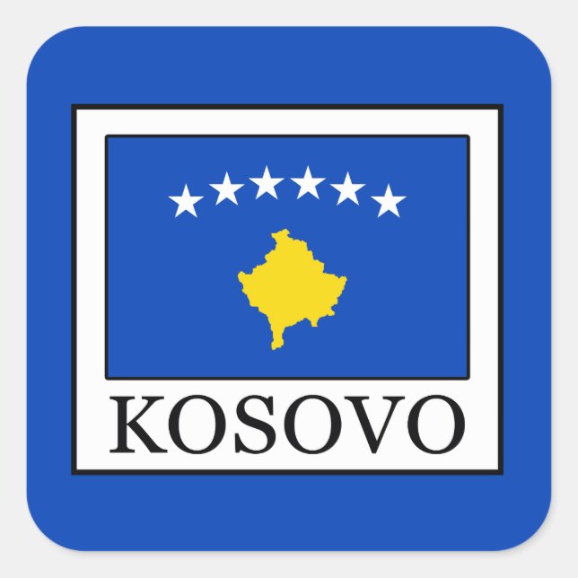Sticker Carré Kosovo (Devant)