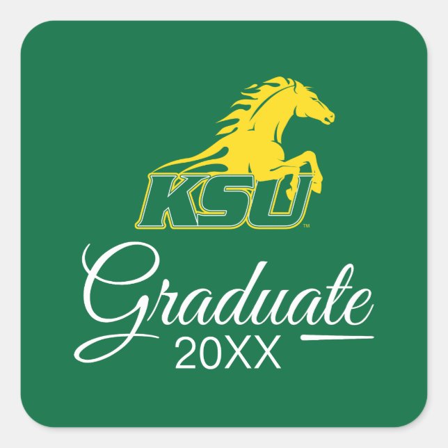 Sticker Carré KSU Kentucky State University Graduate (Devant)
