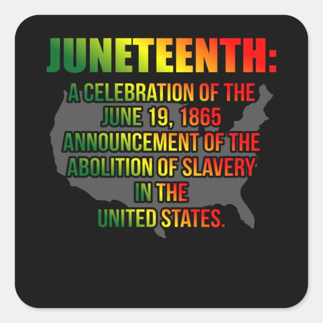 Sticker Carré La 19e fête de l'histoire des Noirs américains (Devant)