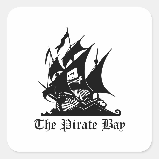 Sticker Carré La baie de Pirate (Devant)