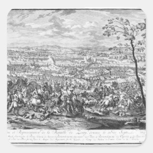 Sticker Carré La bataille de Zenta, 1697