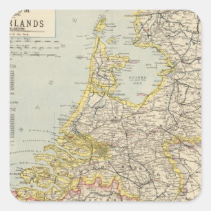 Sticker Carré La Belgique, Pays-Bas 2