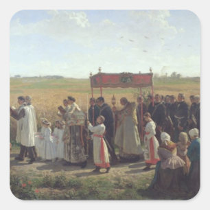 Sticker Carré La bénédiction du blé dans l'Artois, 1857