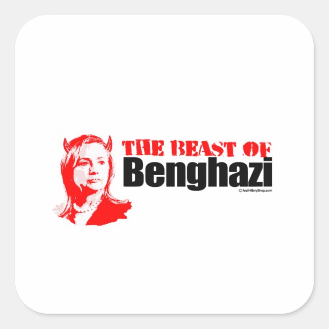 Sticker Carré La bête de Benghazi (Devant)