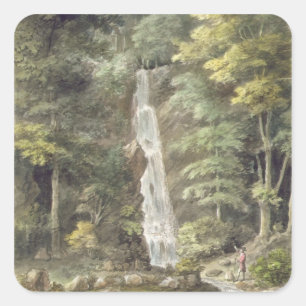 Sticker Carré La cascade de cascade chez Hestercombe fait du