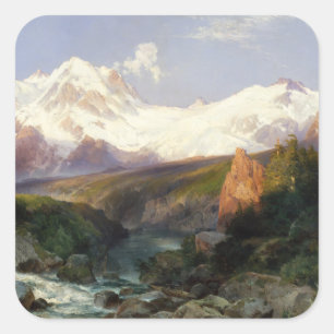 Sticker Carré La chaîne de Teton