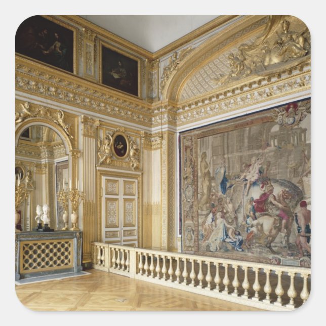 Sticker Carré La chambre de nuit de Louis XIV (Devant)
