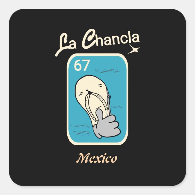 Sticker Carré La Chancla 67  (Devant)