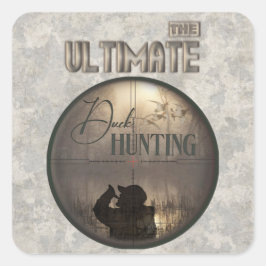 Sticker Carré La chasse ultime au canard